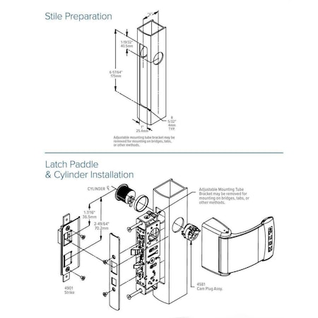 Adams Rite 4300 Steel Hawk eLATCH 1-1/8, 12, 16, 24VAC/DC 16V Requires VA7400-16VDC 4304 Surface Strik ADR-4300-30-101-313